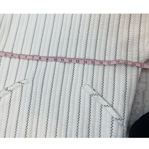 Zara Ivory Black Quilted Short Sleeve Midi Shirt Dress Women’s S Oversized - Picture 11 of 15